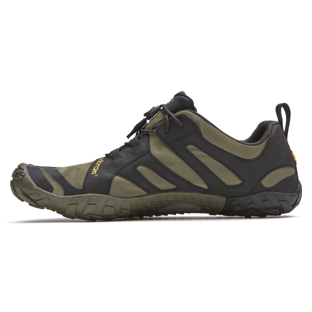 Zapatos De Trail Hombre Verde Oliva/Negros - FiveFingers V-Trail 2.0 - ECPNWK-803